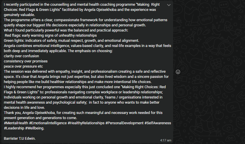 WhatsApp Testimonial 2